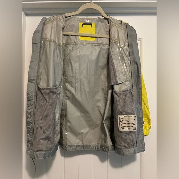 L.L. Bean Youth L Rain Jacket Gray Yellow Waterproof Reflective Outdoor Shell - Picture 5 of 16